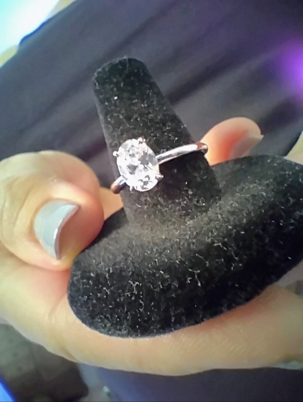 🛘 Silver Cubic Zirconia, Size 8